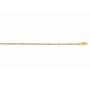 14K Gold 1.0mm Machine Rope Chain (Carded)