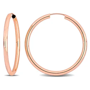 14K Pink Gold 30MM Hoop Earrings 2mm Wide
