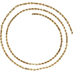 14k Yellow Gold 2.5mm Diamond Cut Rope 20" Chain