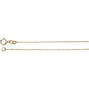 14k Yellow Gold .75mm Solid Rope 16" Chain