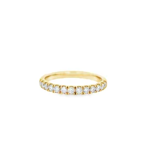 18ct Yellow Gold Lab Grown Diamond Band with 13=0.40ct