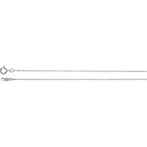 18k White Gold .85mm Rope 18" Chain