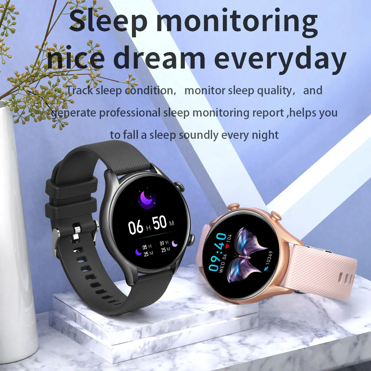 2022 New Bluetooth Call Smart Watch Women Full Touch Sport Fitness Watches Waterproof Heart Rate Steel Band Men Smartwatch  Box