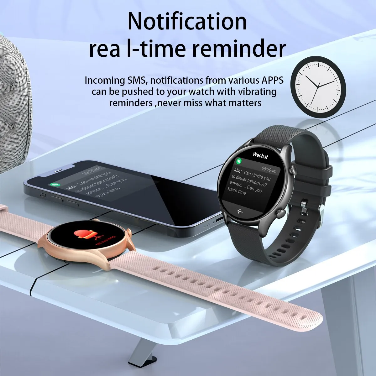 2022 New Bluetooth Call Smart Watch Women Full Touch Sport Fitness Watches Waterproof Heart Rate Steel Band Men Smartwatch  Box