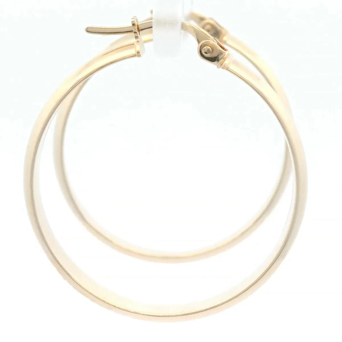 24mm Flat Sided Hoop Earrings 3mm Width