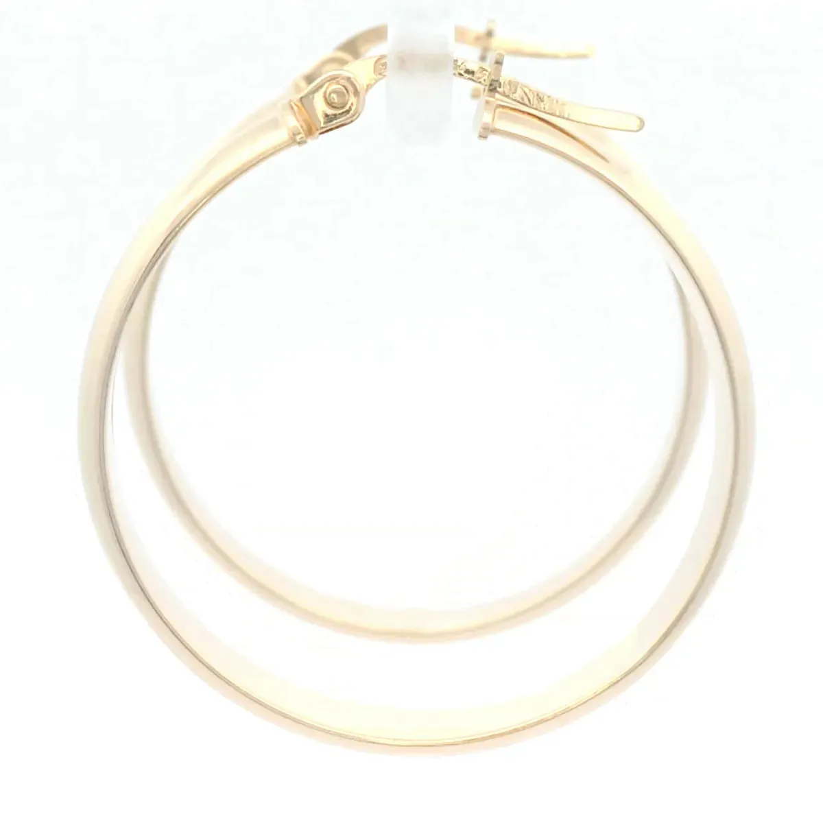 24mm Flat Sided Hoop Earrings 3mm Width