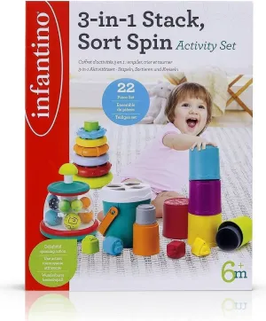 3 In 1 Stack Sort Spin Activity Set