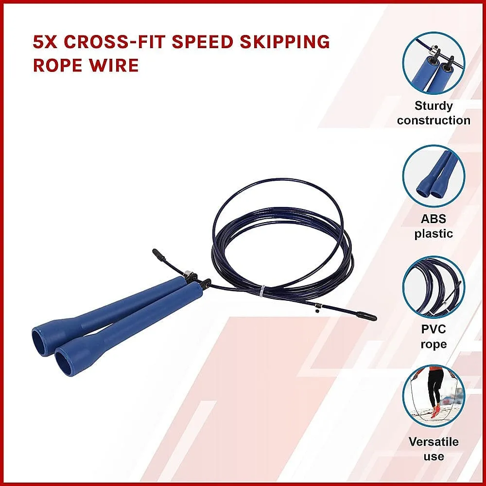 5x Cross-Fit Speed Skipping Rope Wire [ONLINE ONLY]