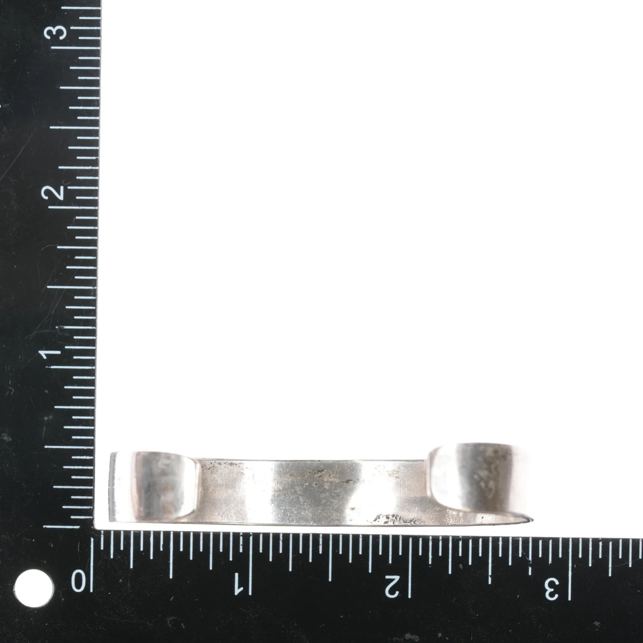 6.625" C Navajo vintage Chip inlay sterling cuff bracelet