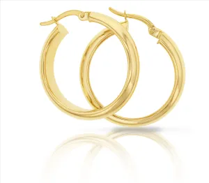 9ct Yellow Gold Hoop Earrings