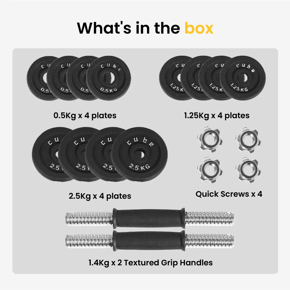 Adjustable Dumbbell Kits (10kg|20kg|50kg)