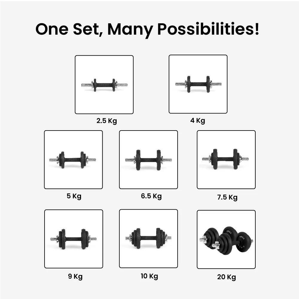 Adjustable Dumbbell Kits (10kg|20kg|50kg)