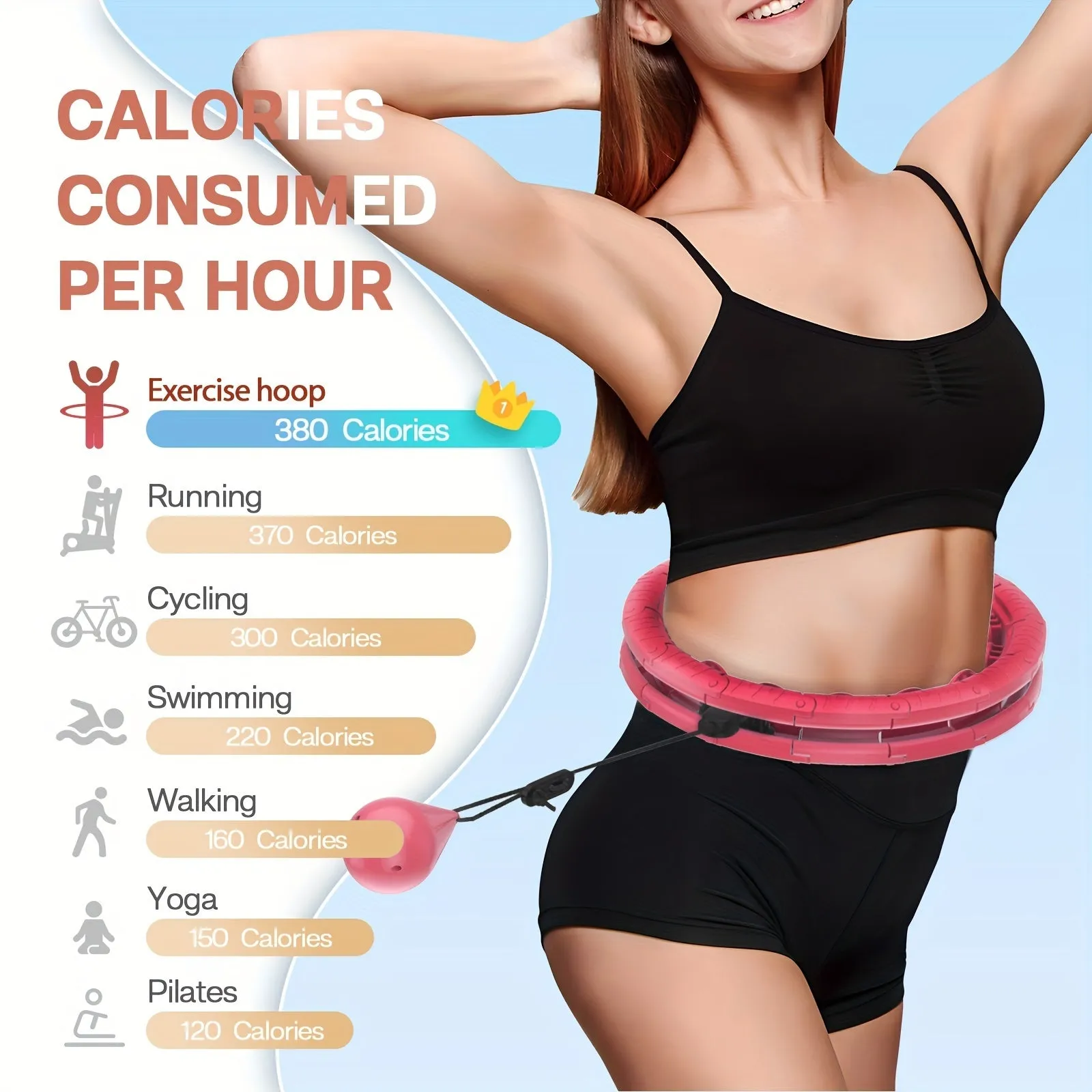 Adjustable Weighted Fitness Ring - Enhance Core Strength