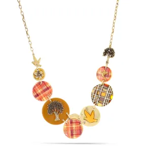 ALL THAT PLAID' - MULTI-MOTIF PENDANT NECKLACE #2210R1101 (1B4/10C3)