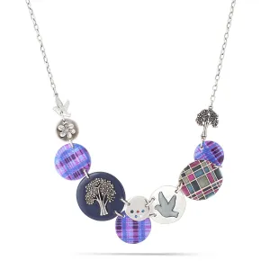 ALL THAT PLAID' - MULTI-MOTIF PENDANT NECKLACE #221PP1101 (ID1)