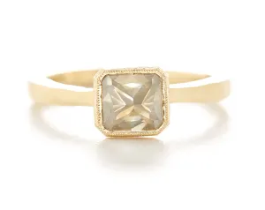 Ancient Pyramid Cognac Diamond Ring