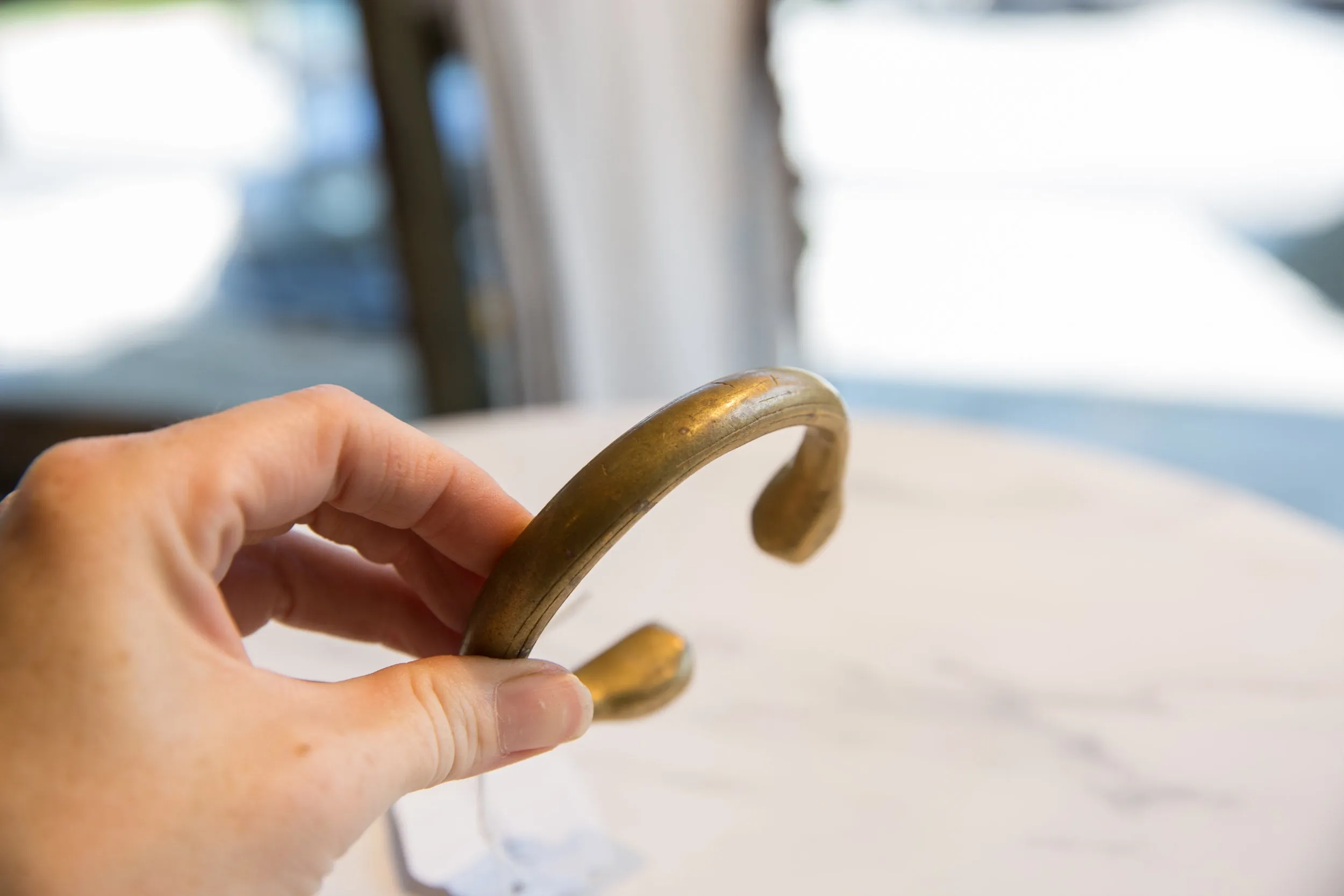 Antique African Bronze Snake Cuff Bracelet