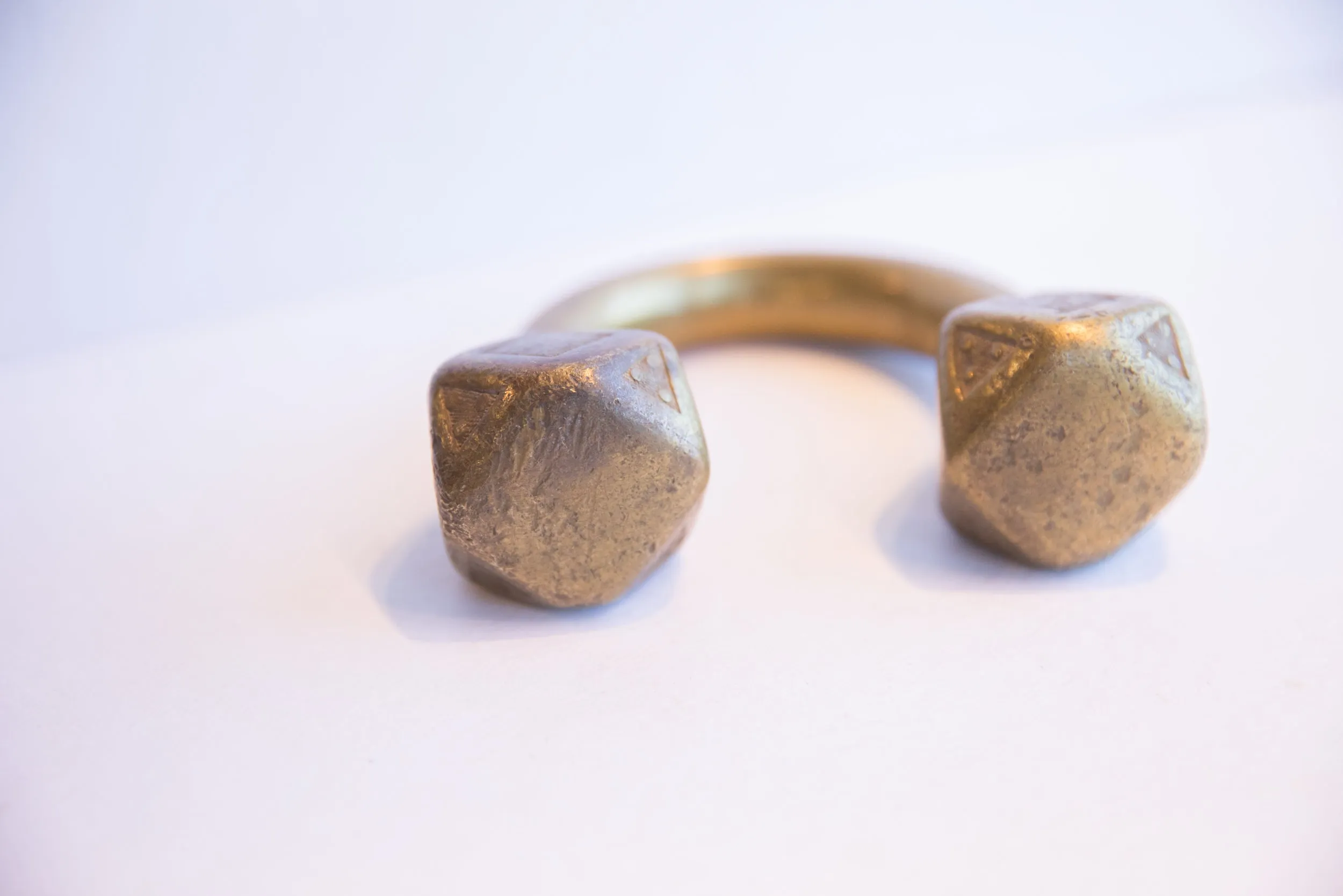 Antique African Geometric Base Cuff Bracelet