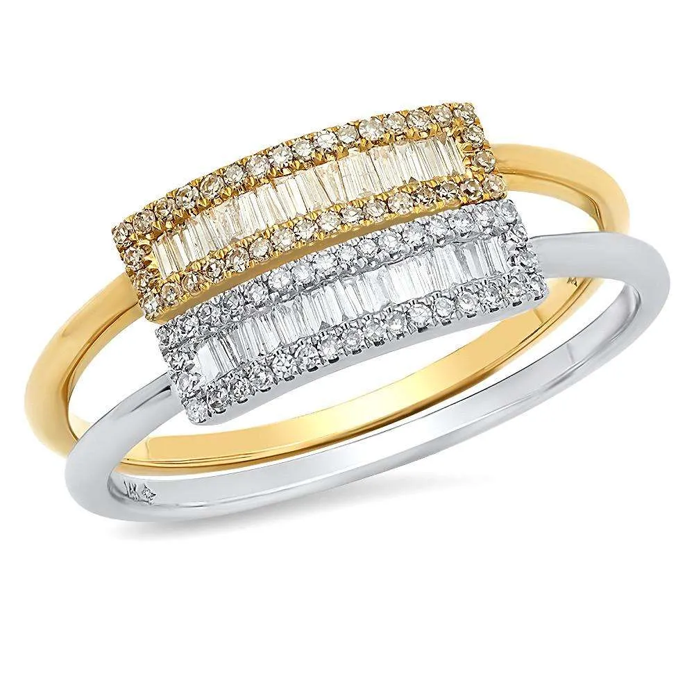 Baguette Diamond Bar Ring