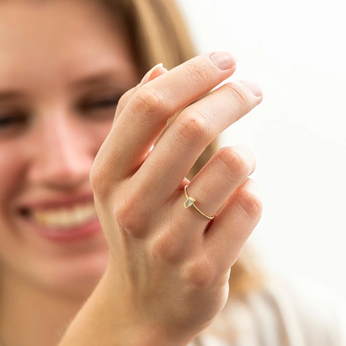 baguette diamond stacking ring