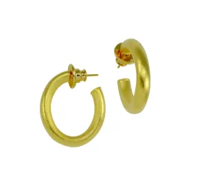 Betty Carre' Grasse Oval Tube Hoop Earring