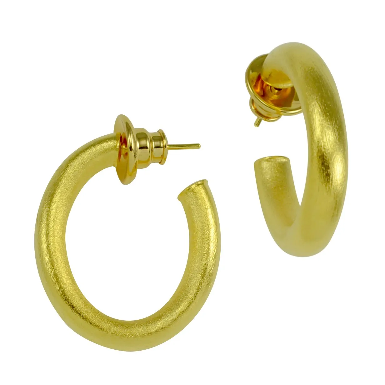 Betty Carre' Grasse Oval Tube Hoop Earring