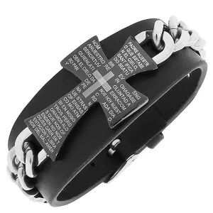 Black Cross Bracelet