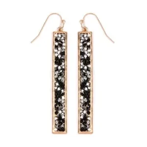 Black Gold bars earrings