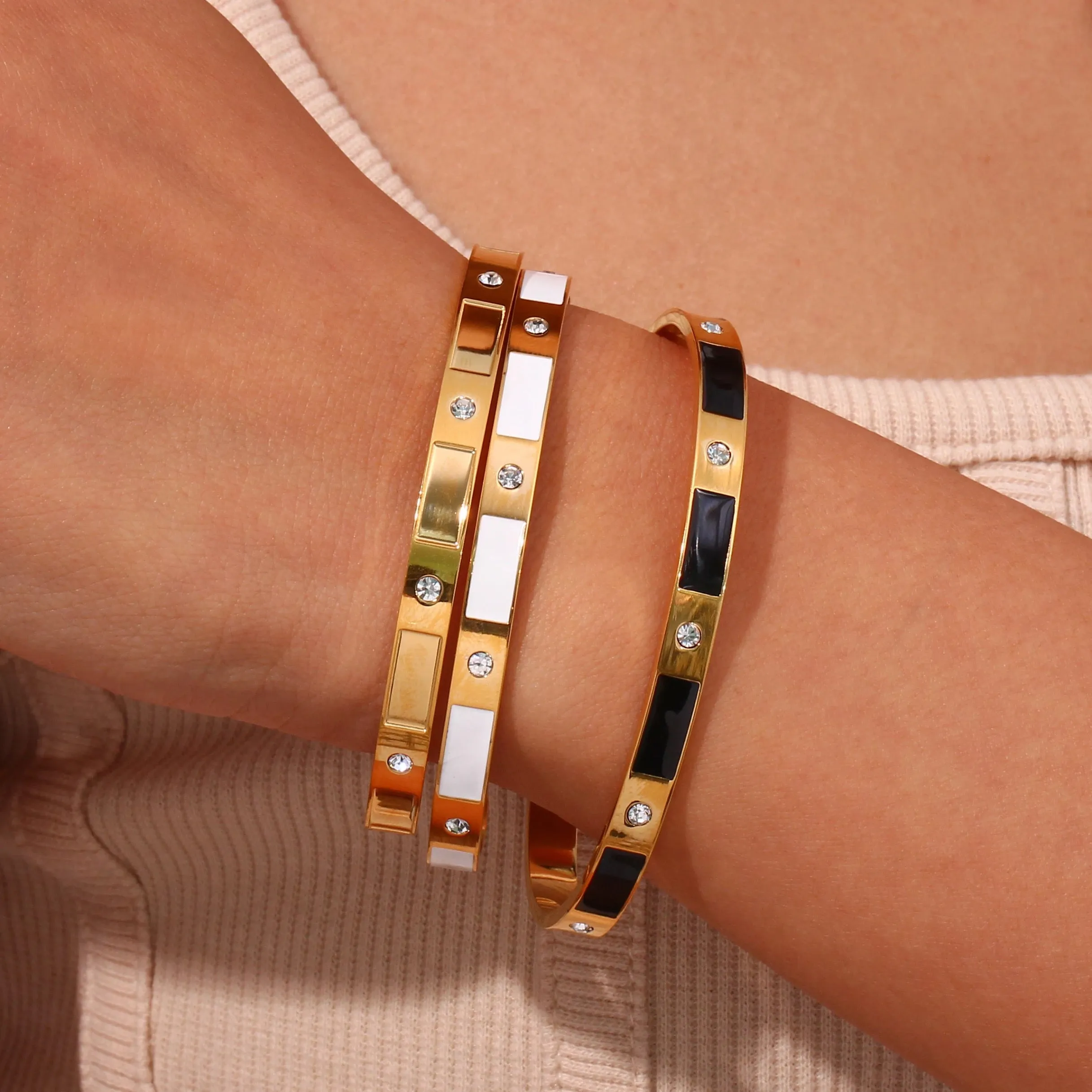 Boho & Mala Gold Cuff Bracelet DCB1029