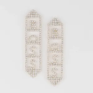 BOSS Rhinestone Drop Earrings