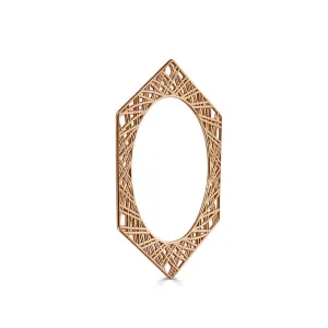 Brass 3D Printed Geometric Celestial Bangle