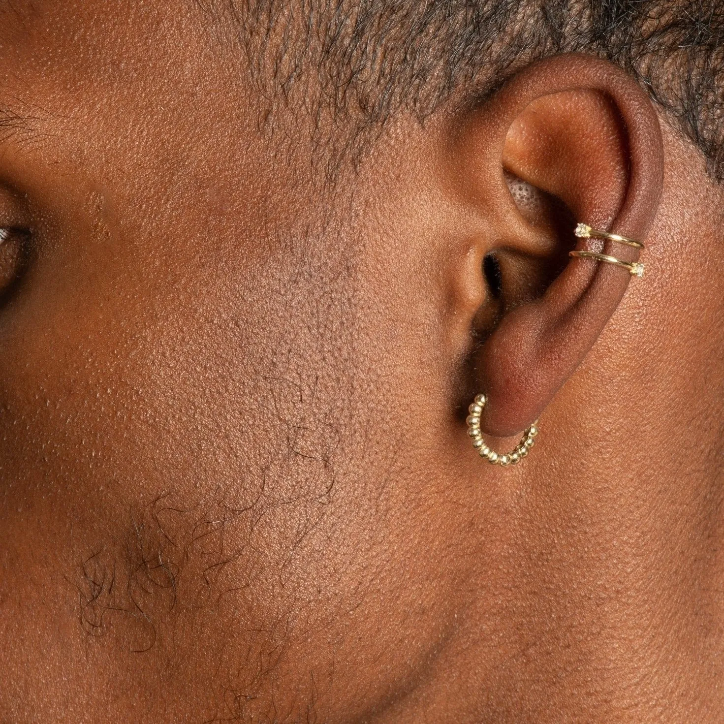 Bubble Beaded Hoop Earring