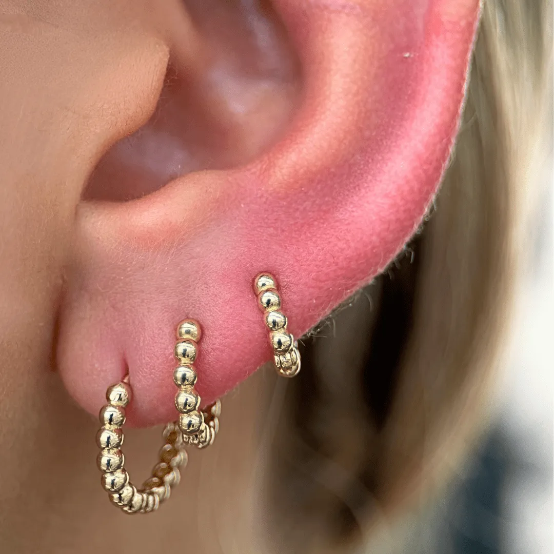 Bubble Beaded Hoop Earring