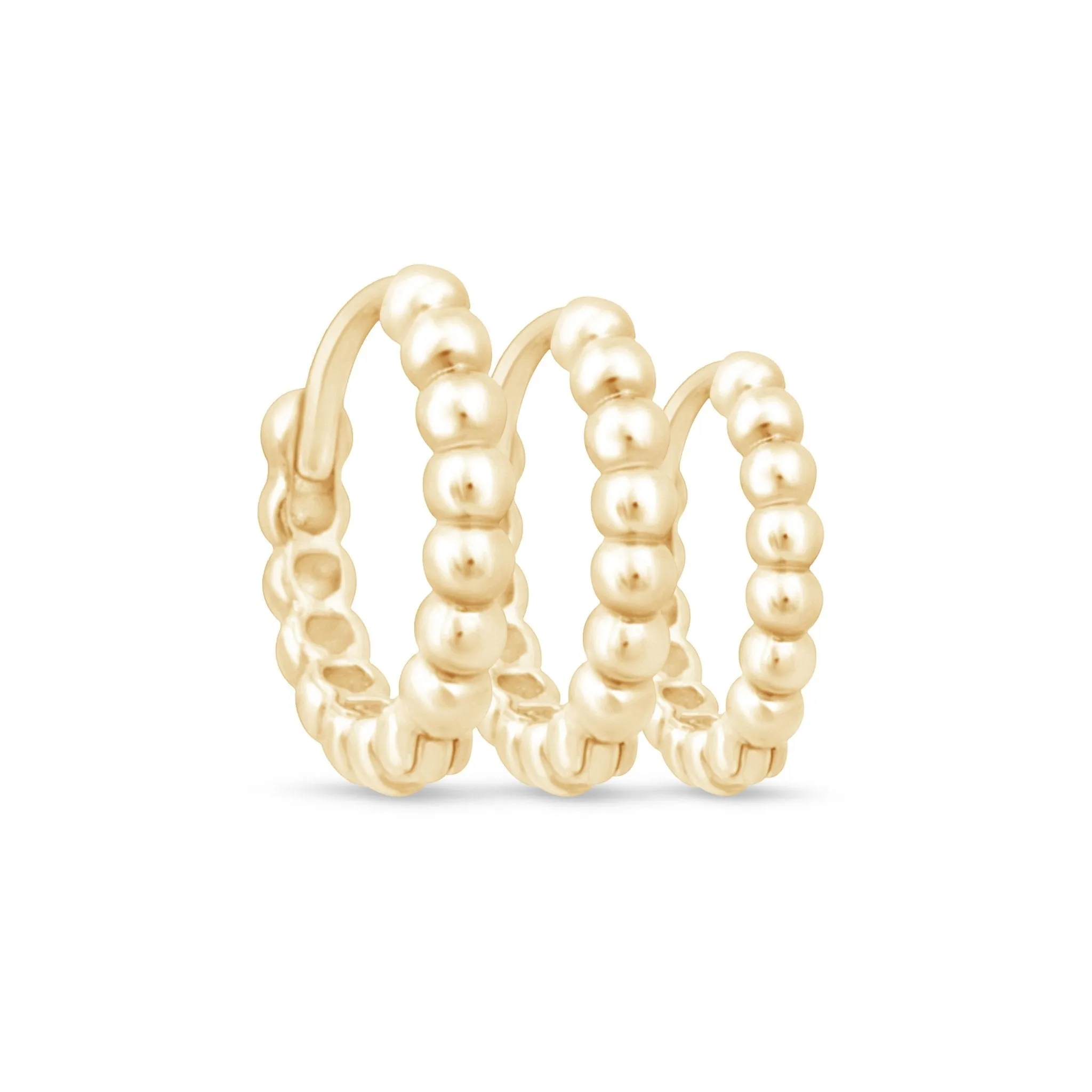 Bubble Beaded Hoop Earring