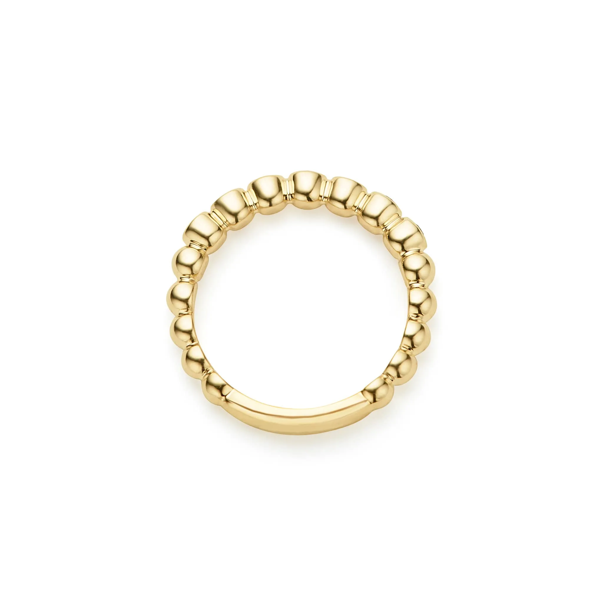 Caviar Gold 18K Gold and Black Diamond Stacking Ring