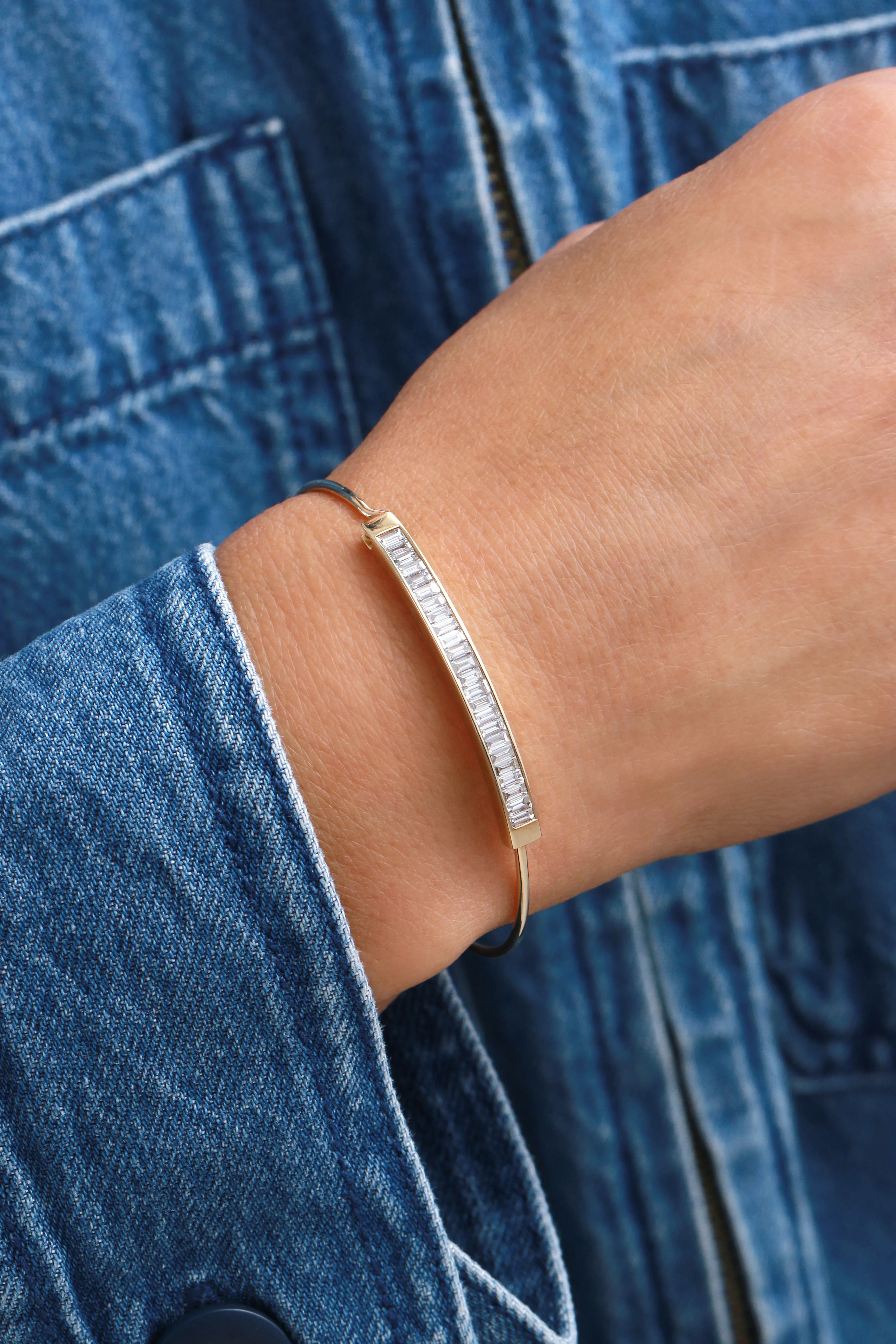 Channel Set Diamond Cuff Bracelet