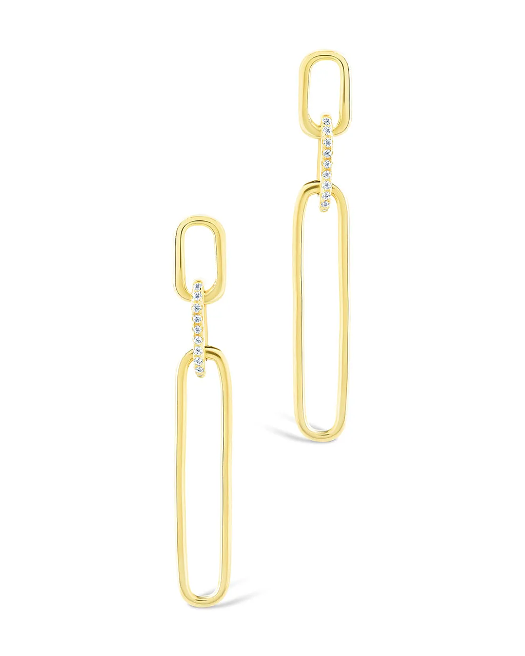 Chelle CZ Mixed Link Drop Studs