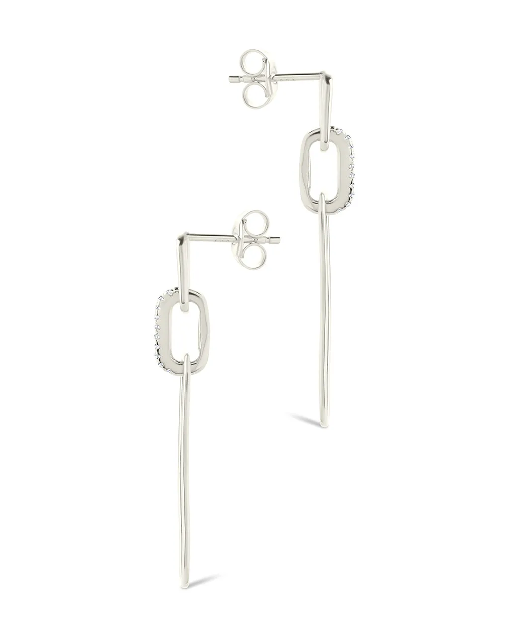 Chelle CZ Mixed Link Drop Studs