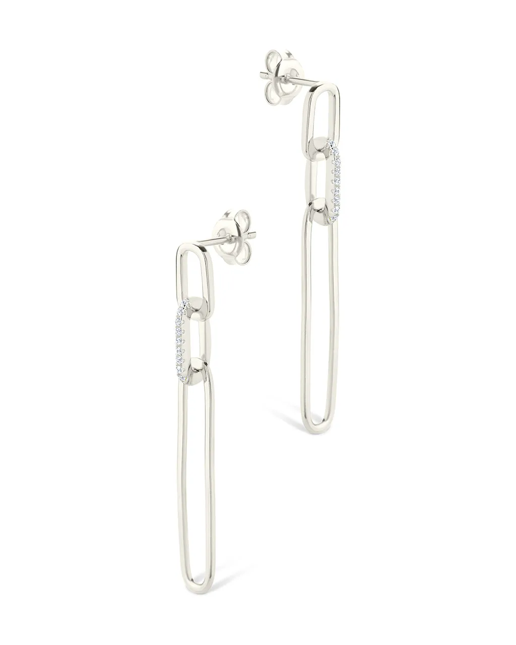 Chelle CZ Mixed Link Drop Studs