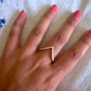 Chevron and Leaf Ring Enhancer Asymmetric Stacking Rings