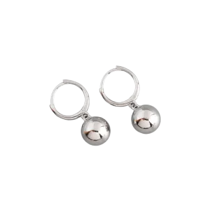 Children's, Teens' and Mothers' Earrings:  Surgical Steel, 10mm Hoops with 8mm Balls