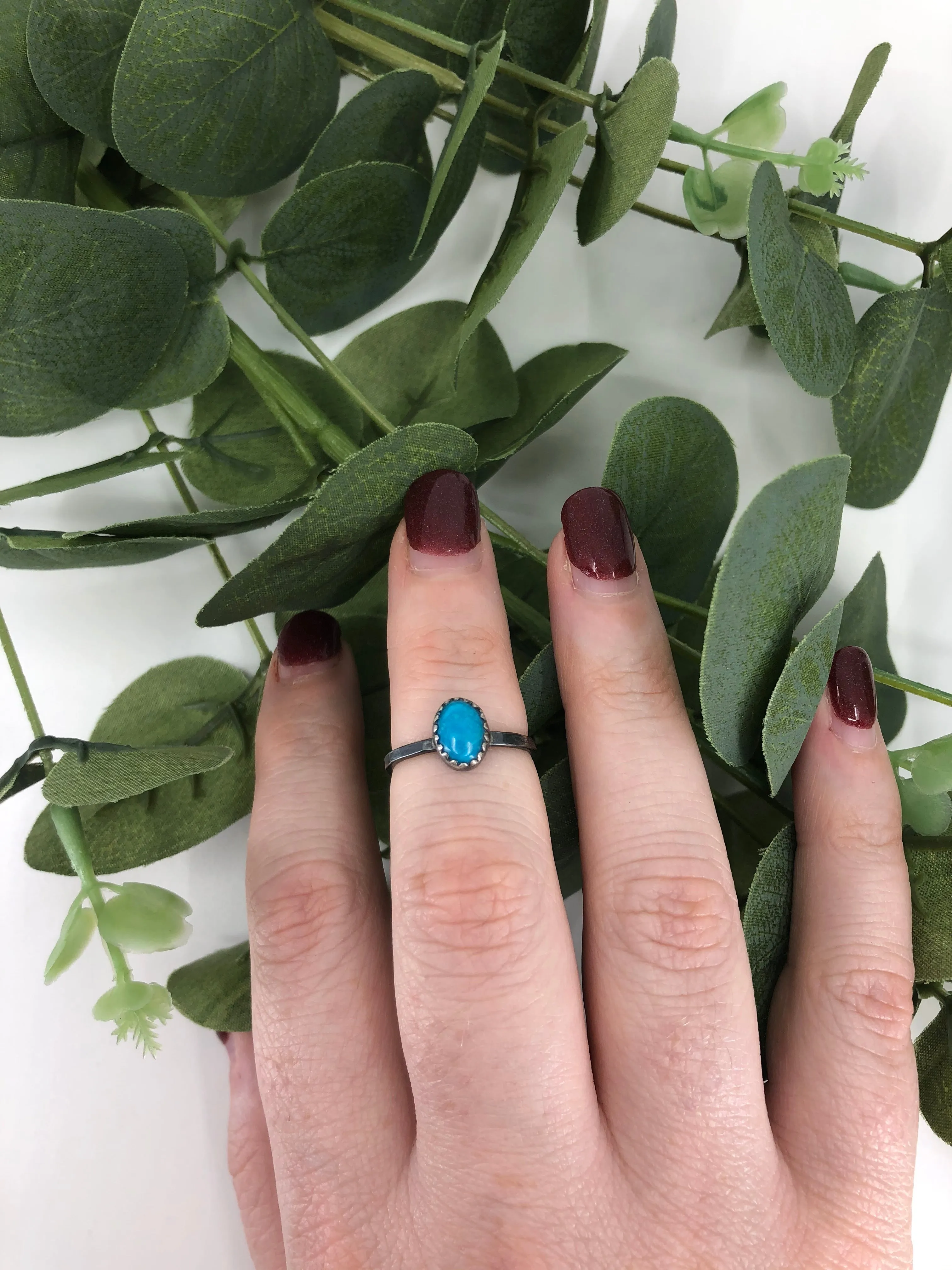 Chinese Turquoise Stacking Ring - Size 6
