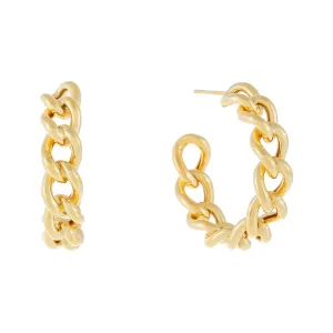 Chunky Cuban Link Hoop Earring