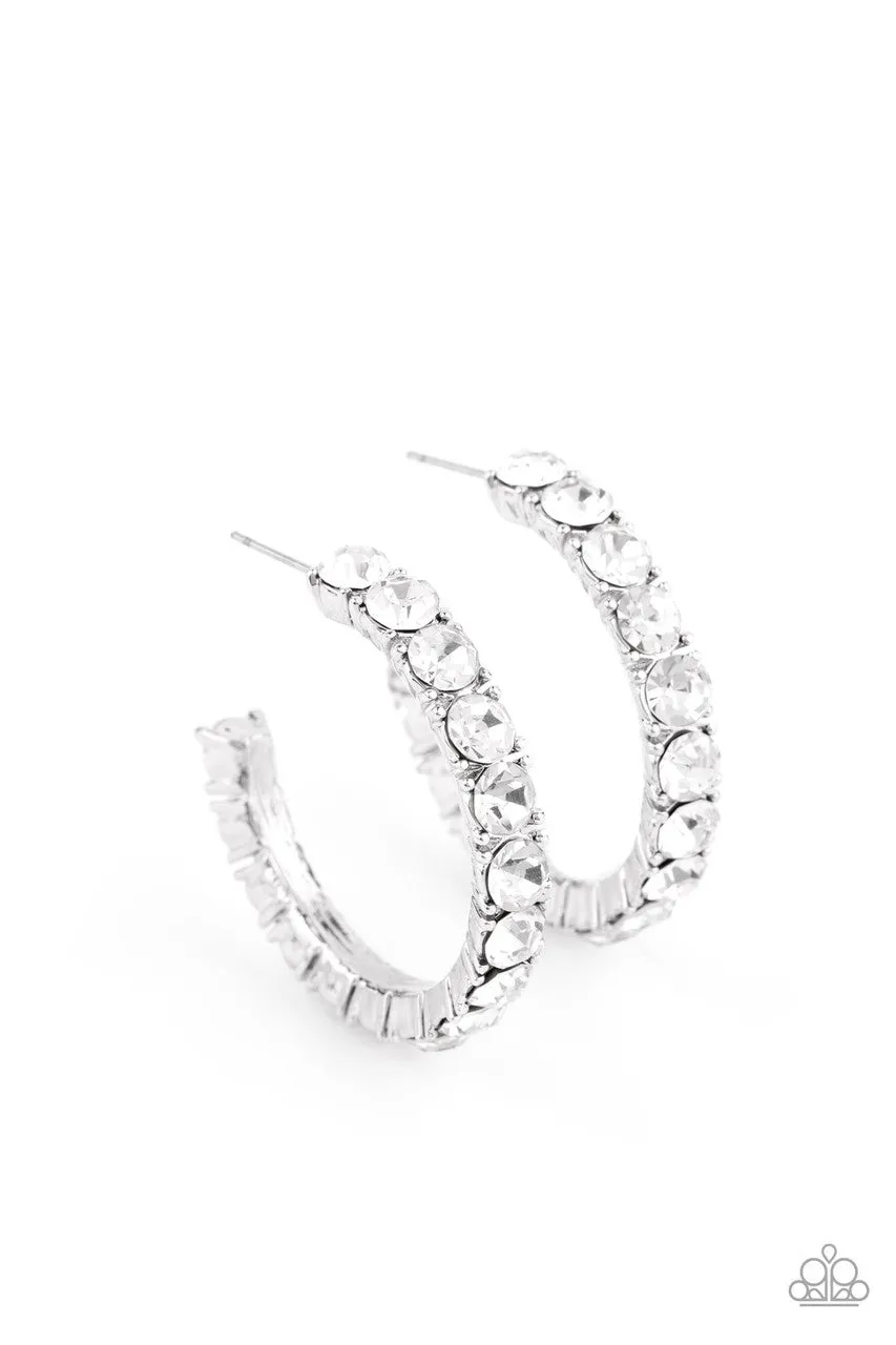 CLASSY is in Session White Paparazzi Earrings
