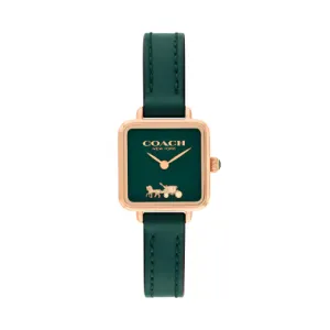 Coach Cass Green Leather Strap Green Dial Quartz Watch for Ladies - 14504227