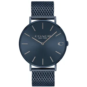 Coach Charles Blue Mesh Bracelet Blue Dial Quartz Watch for Gents - 14602146