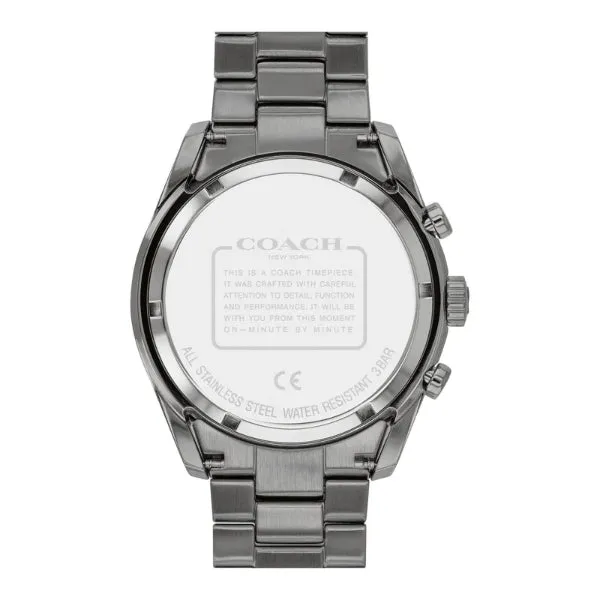 Coach Preston Grey Stainless Steel Blue Dial Chronograph Quartz Watch for Gents - 14602516