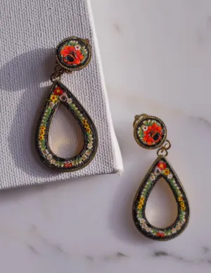 Colorful Italian Mosaic Drop Earrings