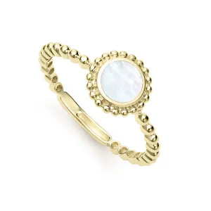 Covet Round Mother of Pearl Stacking Ring