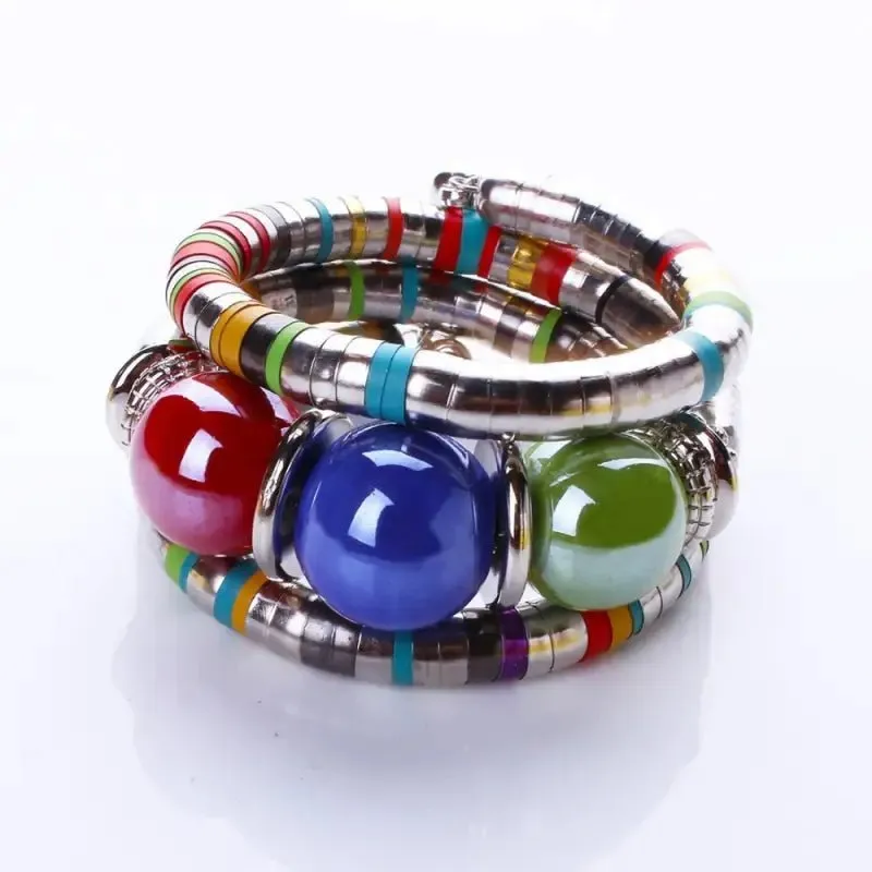 Creative Geometric Snake Bracelet - High-Quality Resin, Exotic Design
